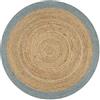 vidaXL Tappeto Lavorato a Mano in Juta con Bordo Verde Oliva 120 cm
