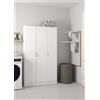 AVANTI TRENDSTORE - Casarile - Armadio multiuso in legno laminato bianco a 3 ante battenti e con 4 ripiani interni. Dimensioni LAP ca. 104,2x180,9x36 cm
