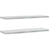 vidaXL Mensole a Muro 2 pz 100x30 cm Argento in Acciaio Inossidabile