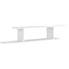 vidaXL Scaffale TV Parete Rovere Bianco 125x18x23 cm Legno Multistrato