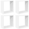 vidaXL Mensole Parete a Cubo 4 pz Bianche 30x15x30 cm