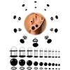 Sllaiss 10/12 Paia Dilatatori Lobo Set 1.6mm-12mm Dilatatore Orecchio | Vetro Ear Stretching Kit per Plug Tunnel Piercing Labret Orecchini Piercings Trago Elica Cartilagine Helix pour Donna Uomo