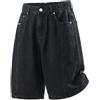 Generisch Jeans pantaloncini da uomo casual jorts corti pantaloni jeans baggy Y2K Hip Hop Streetwear pantaloni da skater pantaloni denim larghi dritti jeans estivi bermuda a vita alta, O nero., XXXL