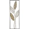 FERRETTI Pannello Decorativo In Ferro E Legno Foglie 30,5x1,9x91 Cm Oro E Argento Ver.A