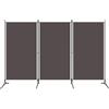 vidaXL Paravento a 3 Pannelli Antracite 260x180 cm
