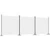 vidaXL Divisorio a 3 Pannelli bianco 525x180 cm in Tessuto