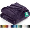 Utopia Bedding, Coperta in pile, dimensioni 300 g/m², lussuosa, antistatica, morbida, in microfibra, per divano, divano e letto (127 x 152 cm), colore viola
