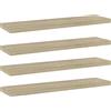 vidaXL Ripiani per Libreria 4pz Rovere Sonoma 40x10x1,5cm Multistrato
