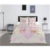 Aymax Stitch e Angel Copripiumino Matrimoniale 240x220 + 2 Federe Rosa Beige