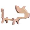 Generic Portabottiglie di Vino in Legno a Forma di Cane di Maiale Portabottiglie in Resina Artigianale per gli Amanti del Vino Decorazione del Desktop 39x16x8 Cm (Maialino)