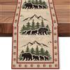 WADORN Runner da tavola vintage con orso, 33 x 183 cm, foresta, animali selvatici, montagna, stagionale, in legno, decorazione per tavolo da pranzo in stile rustico per casa, cucina, vacanze, caffè