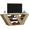 Dmora - Mobile porta TV Pegasus, Credenza da soggiorno, Armadio basso per TV, Base parete attrezzata, 110x30h40 cm, Quercia