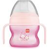 Mam Starter Cup Tazza Bambini 150 Ml Per Latte o Acqua, 4+ Mesi, Beccuccio Extra Morbido Anti-goccia, Forma Arrotondata, Pratici Manici Antiscivolo, Rosa, 1 Pezzo