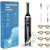 Wellehomi Lucidatore per denti con 5 testine 8 paste lucidanti 5 modalità di velocità e luce LED IPX6 impermeabile kit di lucidatura dei denti strumenti per la pulizia dei denti per uso domestico sbiancamento e