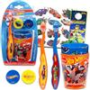 Hot Wheels Set di spazzolini da denti e tazze per bambini - Bundle con spazzolino da denti, tazza, adesivi e altro | Hot Wheels Dental Care per ragazzi e ragazze