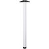 Amig - Gamba Regolabile per Tavolo in Acciaio Bianco - Altezza Regolabile 10 mm - Gambe per Tavoli da Scrivania, Cucina o Sala da Pranzo - Dimensioni 710x60x1,2 mm - Capacità 15 kg per Gamba