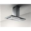 Elica Cappa ad Isola Meteorite Island PRF0148122 Vetro Nero e Acciaio Inox da 120x60cm