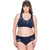 Ulla Popken gs1 data protected company 4069787000005 Entlastungs-BH, Spitze, ohne Bügel, Cup C-e Reggiseno, Blu Notte, 5C Donna