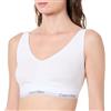 Calvin Klein Donna Bralette Full Cup Unlined Triangle Regolabile, Beige (White), M