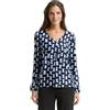 TOM TAILOR Maglietta a Maniche Lunghe da Donna, 39467 - Blue Brush Print, L
