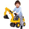 sun baby Escavatore da seduti per bambini a partire da 1 anno con vano portaoggetti incorporato, con 2 pulsanti sonori, per sabbia, cavalcabile, a pala