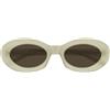 Saint Laurent Occhiali da Sole SL 594 011 Avorio/Marrone Donna 52/22/140
