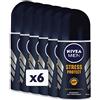Nivea Stress Protect Men Deodorante Roll-On, 6 Confezioni da 50 ml