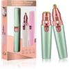 URAQT Epilatore Viso Donna, USB Ricaricabile 2 in 1, Verde | Elettrico Donna Per Viso Rasoio sopracciglia per Labbra, Corpo, Peli del viso, Naso, Orecchie, Bianco