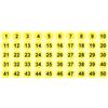 PATIKIL Adesivi numerati da 1 a 50 Adesivi colorati a punti Giallo