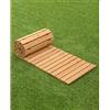 VEVOR Sentiero da Giardino in Legno 2,43 m x 43,18 cm Sentiero da Giardino Dritto Antiscivolo Srotolabile, per Esterni in Cedro con Collegamento in Fune Metallica Pietre per Pavimentazioni da Giardino