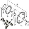 SHIMANO Fc-M540 Vite della Piastra Silver/Black One Size