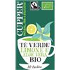 CUPPER Tè Verde al Limone e Aloe Vera Biologico e Fairtrade, Tè con Gusto Vivace e Agrumato, Ingredienti da Agricoltura Biologica, Filtri 100% Biodegradabili, Confezione da 20 Bustine
