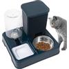 Generico Dispenser 2in1 Automatico per Gatti e Cani - Distributore di Acqua e Cibo Con Unità Antiscivolo per Animali Domestici