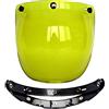 NITAGO Visiera Bolla Casco Bottone Flip Up Protezione Viso PC Protezione Antipolvere Impermeabile Adatta per Accessori Casco Aperto E Passeggiat, Giallo