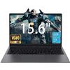 KurieTim Computer portatile con processore AMD Ryzen 7 5825U (8C/16T, fino a 4,5 Ghz), RAM da 32 GB M.2 SATA 3.0 1 TB SSD, laptop da gioco con display FHD da 15,6 pollici con tastiera retroilluminata,