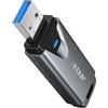 EDUP Adattatore mini USB 3.0 WiFi 6E per PC, AXE3000, 802.11ax, Tri-Band 6GHz/5GHz/2.4GHz, scheda di rete wireless USB Wi-Fi, supporta Windows 11/10 (installazione driver) e Linux (Plug and Play)
