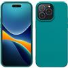 kwmobile Custodia Compatibile con iPhone 15 Pro Max Cover - Back Case Antiurto Bordo Rialzato - in Silicone TPU Flessibile - petrolio matt