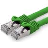 1aTTack.de 0,5m CAT7 Cavo di rete LAN RJ45 10 Gigabit, 1 pezzo - verde | Cavo patch Ethernet, rame, schermatura SFTP PiMF, DSL, switch, modem, router, patch panel, CAT7 CAT6 CAT5