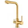Ari VENOM - Rubinetto da cucina a 3 vie con attacco separato per l'acqua potabile per il filtro dell'acqua, rubinetto girevole a 360° con doppia uscita, corpo in ottone, cartuccia in ceramica, montaggio a