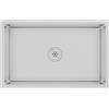LKJVFCPW Lavello da incasso in acciaio inox, 70 x 44 cm, lavello da cucina fatto a mano con isolamento acustico, superficie spazzolata, scarico a forma di X, lavello da incasso argento
