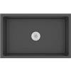 LKJVFCPW Lavello da cucina in acciaio inox, 70 x 44 cm, nero, lavello da incasso con scarico a forma di X, per la cucina