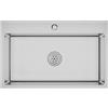 LKJVFCPW Lavello da incasso in acciaio inox, 70 x 44 cm, con foro per rubinetto, lavello da incasso in acciaio inox spazzolato