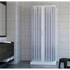 ROLLPLAST PINTO Rollplast BSAT2CONCC2808080 Box doccia a soffietto, dim. 80 x 80 x 80 x H 185 cm, in PVC, a tre lati, due ante, con apertura centrale., Bianco