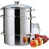 Riess Spremiagrumi a vapore Kelomat 3 pezzi Ø27 cm 10 litri acciaio inox coperchio in vetro induzione