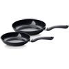 Fissler Set di padelle Fissler Essential, 2 pezzi, 24 cm + 28 cm, nero