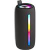 Akashi Altoparlante Bluetooth 5.3 Akashi, con bassi potenziati, 20W, luci LED multicolore, batteria da 8 ore, colore nero