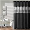 Lush Decor Tenda da doccia Night Sky, poliestere, nero, 183 cm