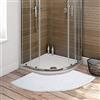 KKPW Tappetino Doccia Antiscivolo Angolare, Tappeto Bagno Angolare in Microfibra, Tappetino da Doccia Curvo Antiscivolo, A Forma di Ventaglio Imbottiture per I Piedi Lavabile, 45x100cm