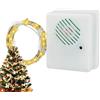 Rrlihjgu Luci Natalizie a Stringa - 10 Metri Luci LED Tremolanti Decorazioni Natalizie - Decorazione con Sensore Musicale per Salotto Giardino Interno Halloween Patio scale Festività