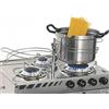 Can Fornello a Gas 2 Fuochi Can Burny2 in Acciaio Inox 18/8 - Fermapentole 2 fuochi